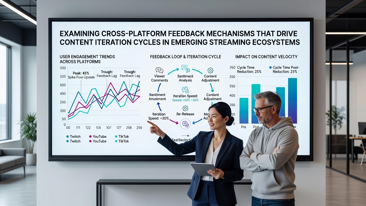 Analytics dashboard screenshot displaying viewer engagement metrics synchronized across streaming platforms